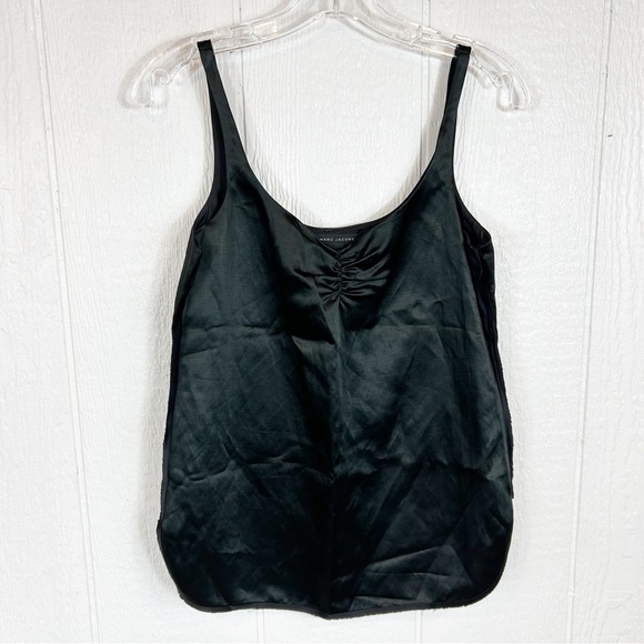 Marc Jacobs Designer Black Linen Blend Sleeveless Blouse Size 4 - Picture 1 of 14